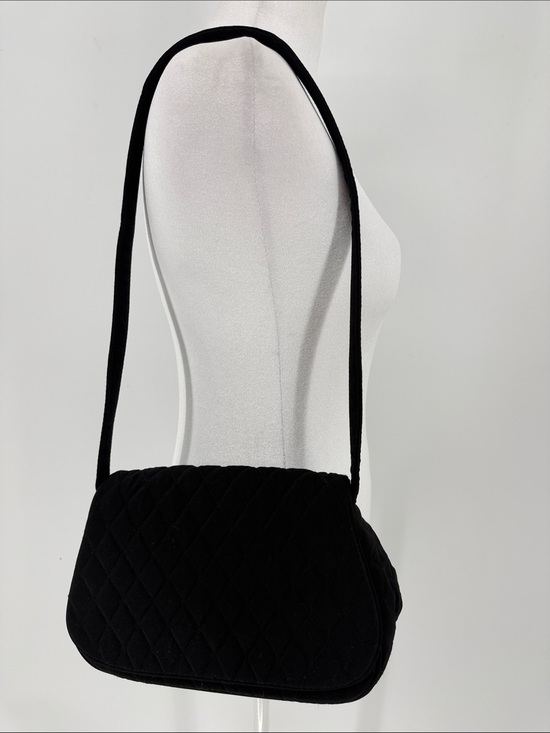 Vera Bradley Handbags - Vera Bradley Black Quilted Shoulder Bag Purse Classic Solid Handbag